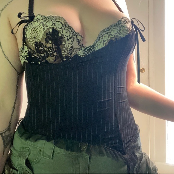 Rare Chantal thomass pinstripe sequin corset - Picture 2 of 5